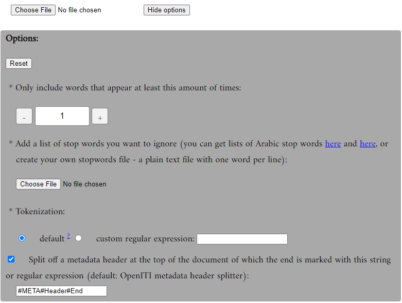 A Token Frequency Counter For OpenITI Texts - KITAB